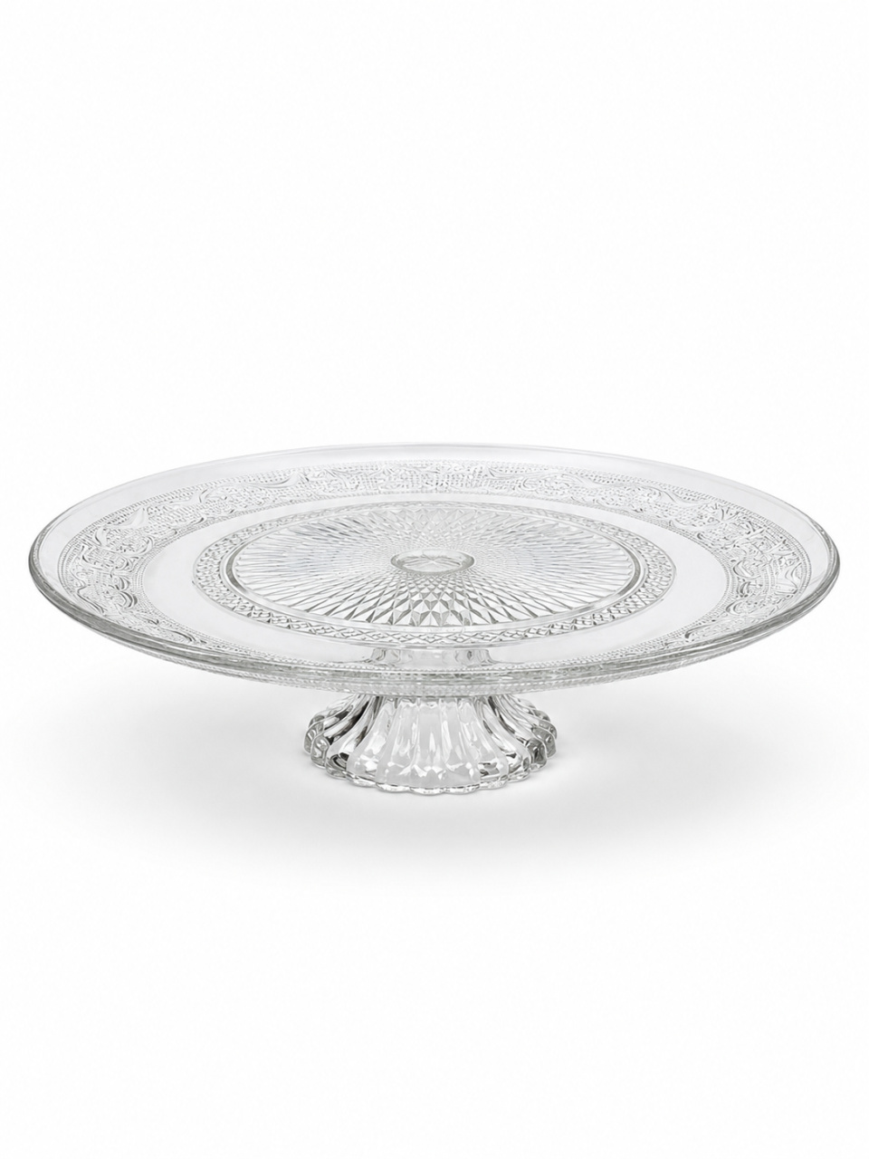 Boleira de Vidro Transparente 32Cm - Lok Festas.BA