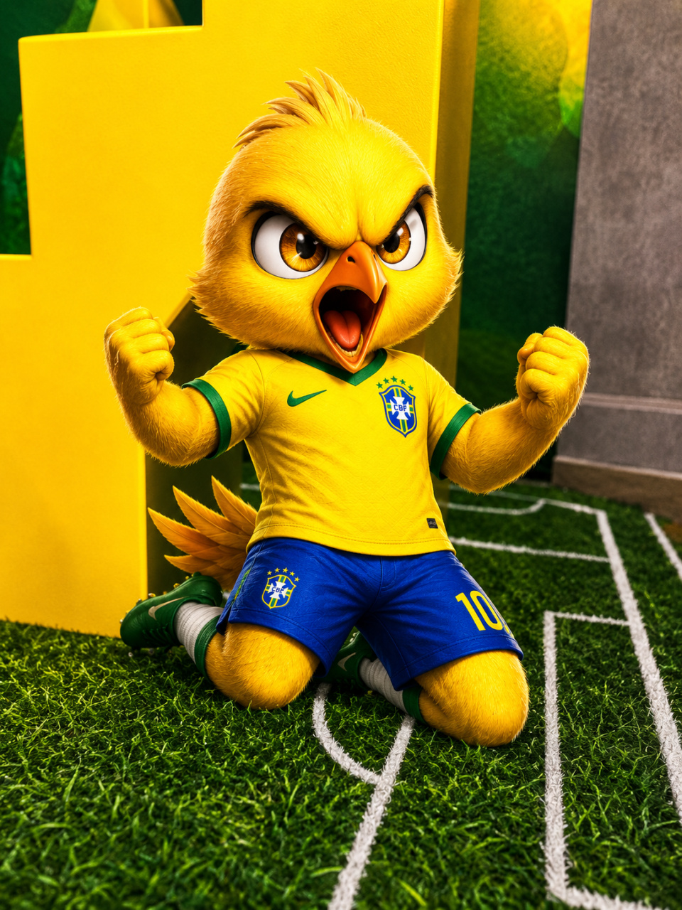Display Mdf Canarinho Seleção 2 - Lok Festas.BA