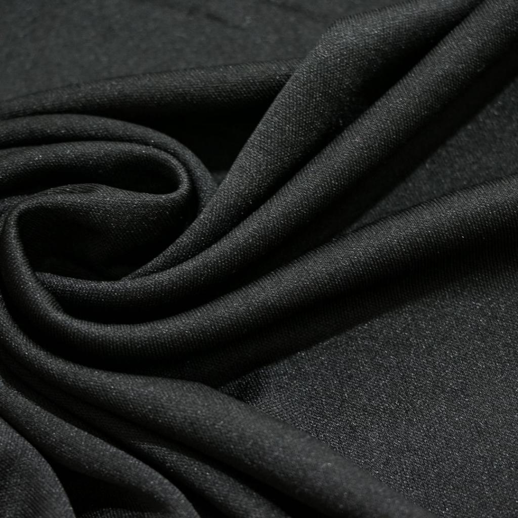 Tecido Preto Com Barra Para Cortinado, Forração E Amarração - Preto - Rocha Decorações