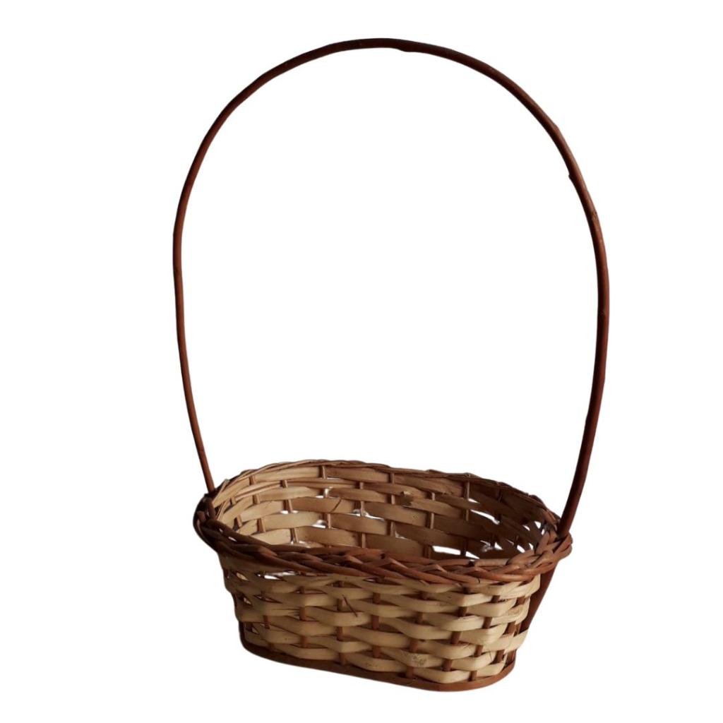 Cesta Enfeite Piquinique (Grande) - Rustico,Madeira - Rocha Decorações