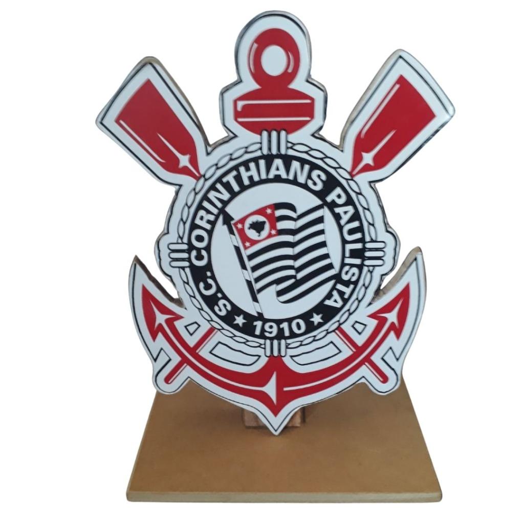 Corinthians Brasão Display de Mdf - Rocha Decorações