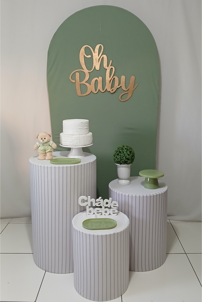 Oh Baby Verde Cha de Bebe Menino Composição - Rocha Decorações