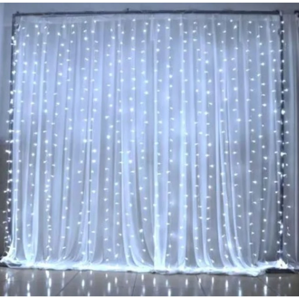 Cortina de Led Cascata Com Estrutura E Voual - Kit40723 - Rocha Decorações