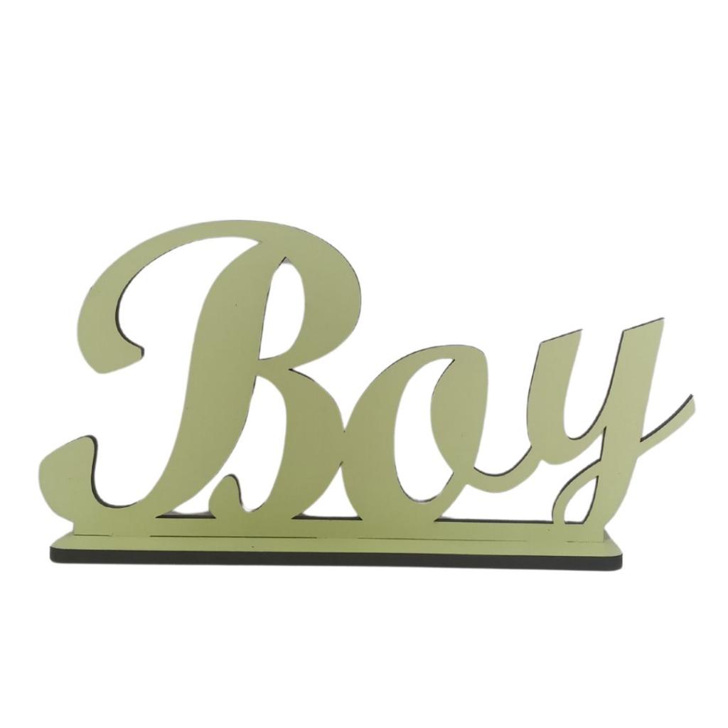 Palavra Boy Verde Display - Rocha Decorações