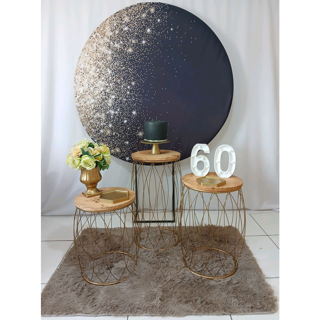 Dourado E Preto Com Garden Kit Premium - Rocha Decorações
