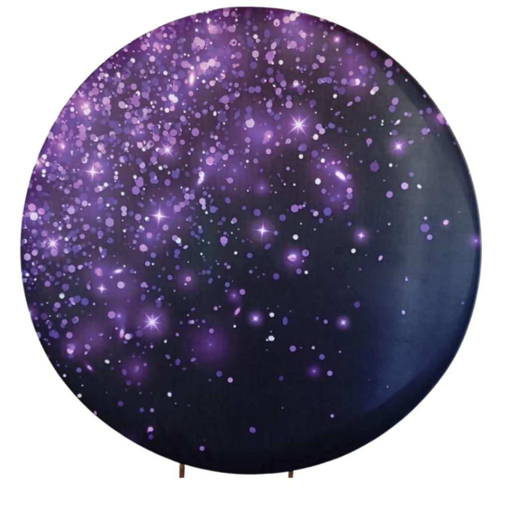Capa Avulsa Para Painel Glitter Preto E Roxo 1,50M. - Rocha Decorações