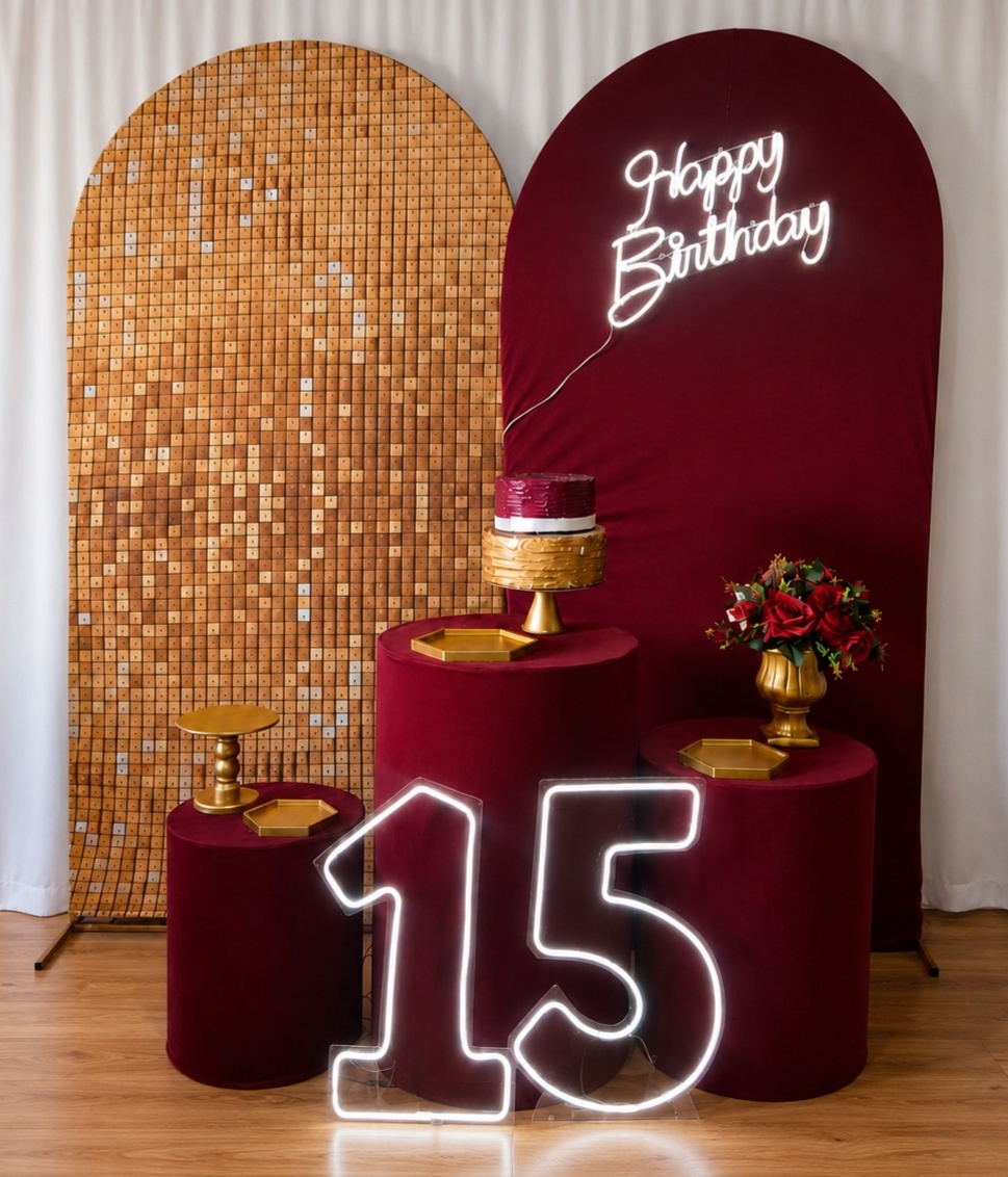 Marsala E Dourado Composição K-5830 - Rocha Decorações Pegue e Monte Itatiba