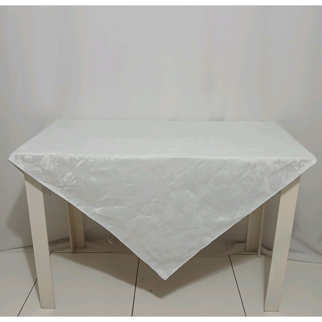 Toalha Para Mesa Jaquard Branca 1,40M X 1,40M - Branco - Rocha Decorações