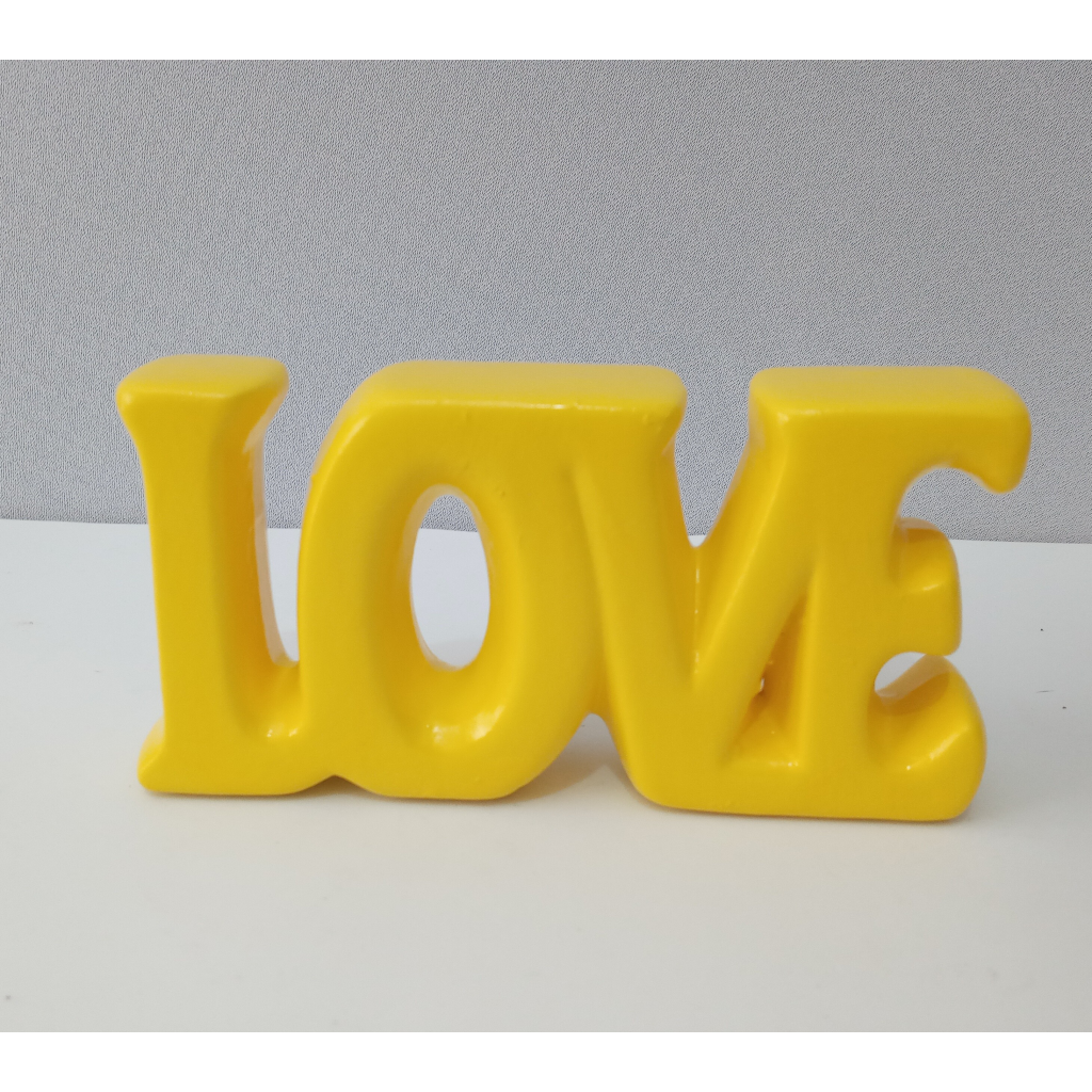 Love Amarelo Cerâmica - Rocha Decorações