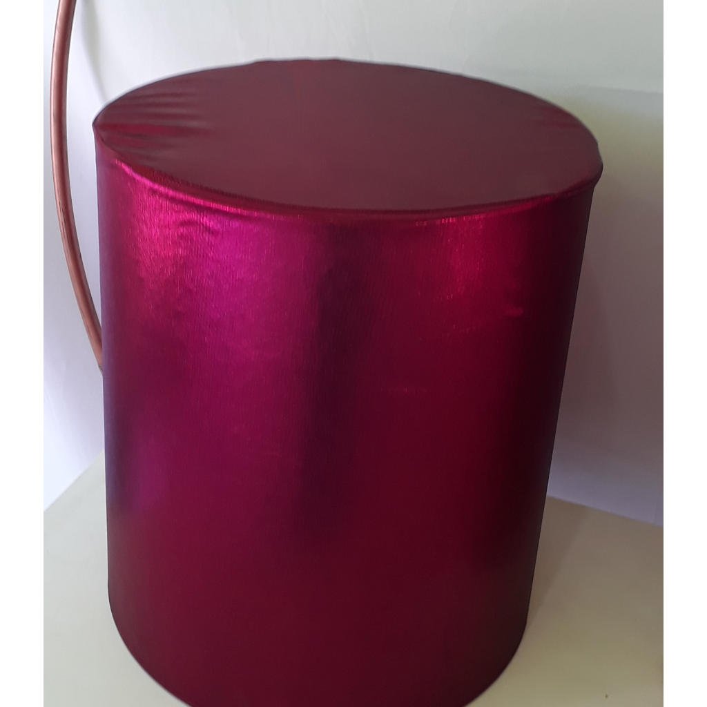Capa Cilindro Metalizada Pink P - Rosa - Rocha Decorações
