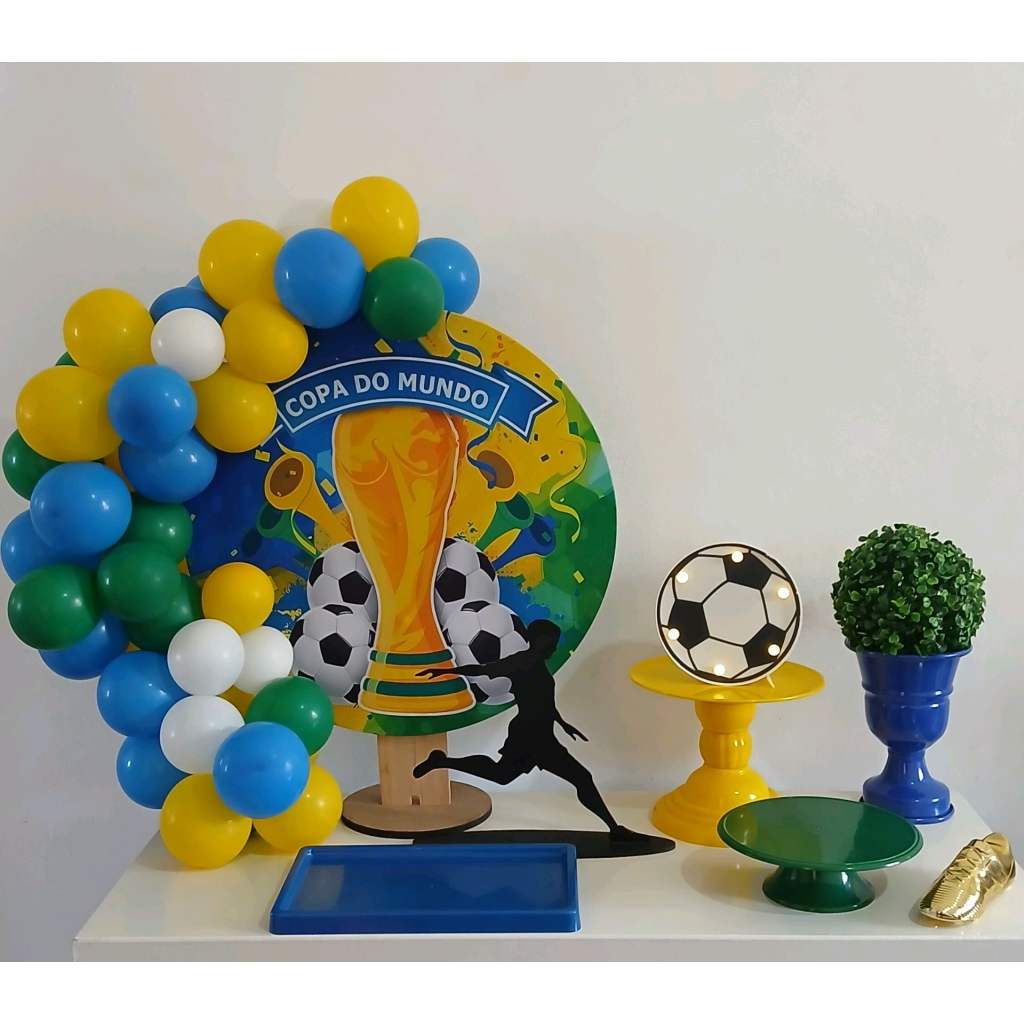 Copa Peças de Mesa + Painle 0,50Cm. Com Arco de Balões - Rocha Decorações