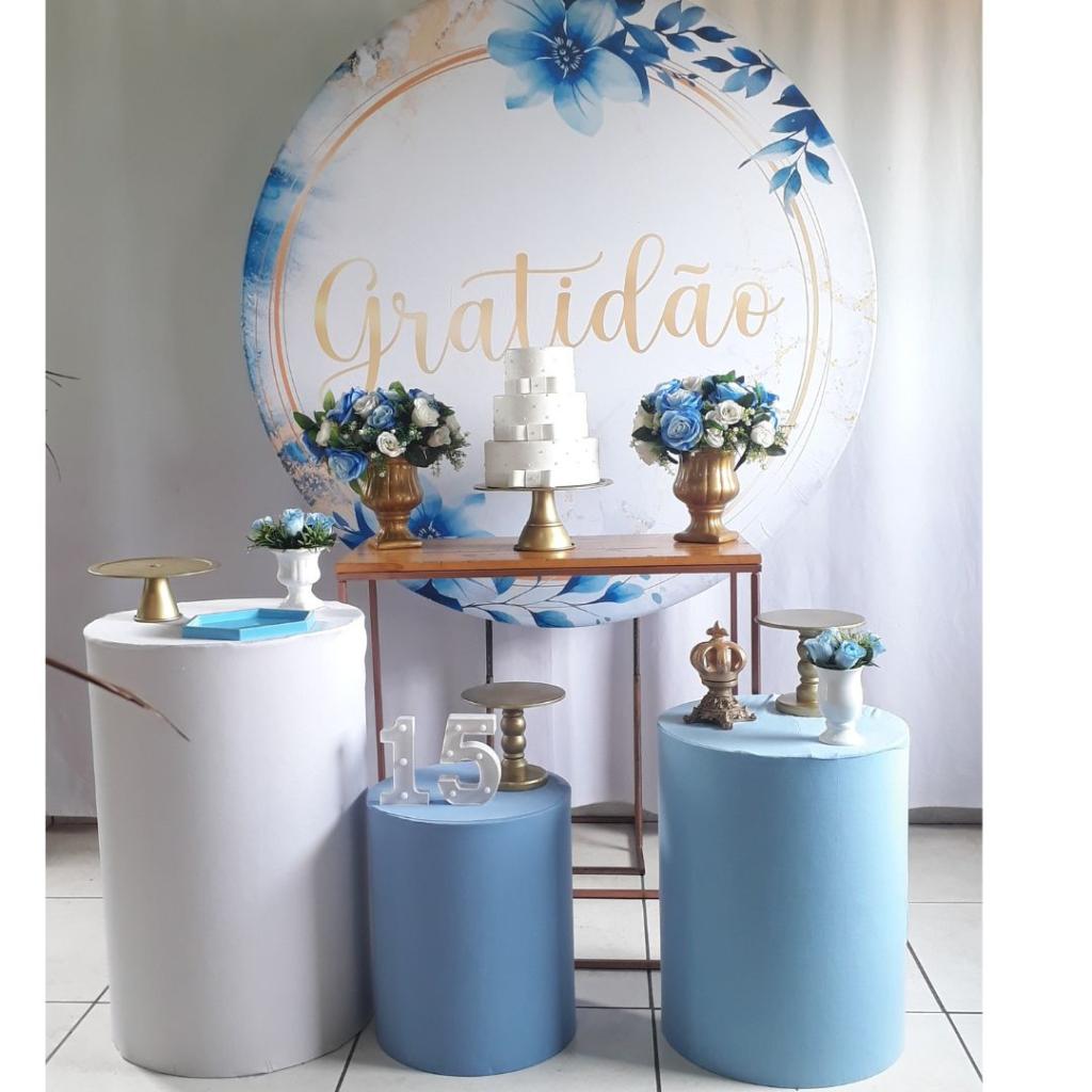 Gratidão Azul Composição - Rocha Decorações