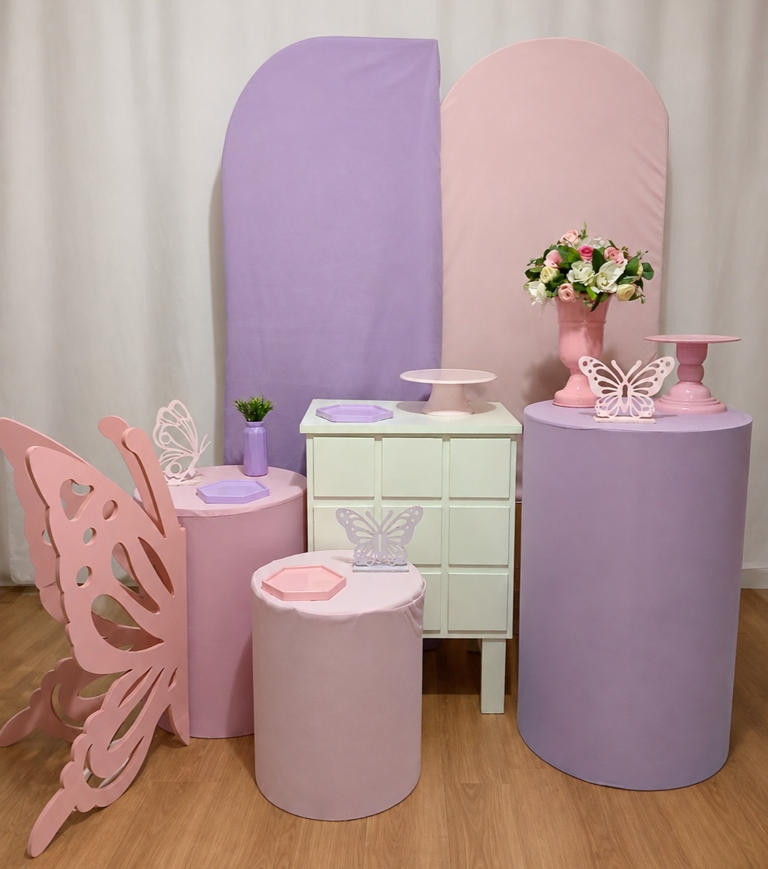 Borboleta Rosa E Lilás K-3610 - Rocha Decorações Pegue e Monte Itatiba