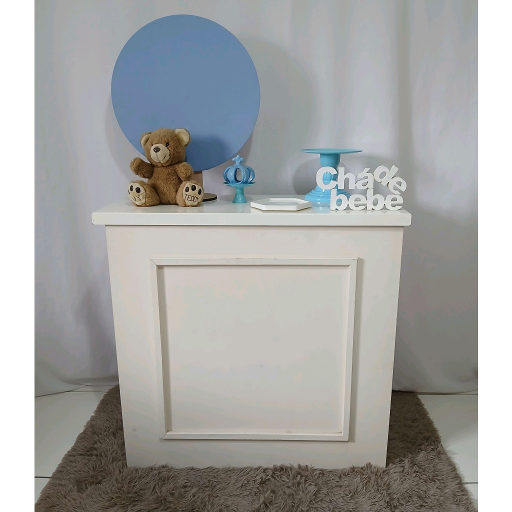 Urso Azul Chá de Bebê Menino Festa Na Mesa - Rocha Decorações