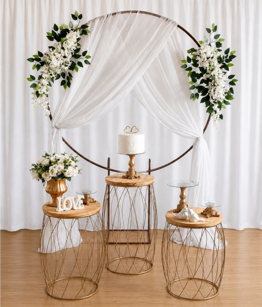 Casamento Noivado Arranjo Painel Composição 8150 - Rocha Decorações Pegue e Monte Itatiba