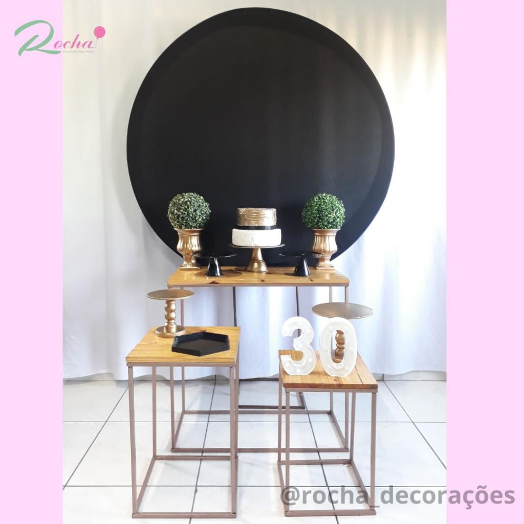 Preto E Dourado Composição I - Rocha Decorações