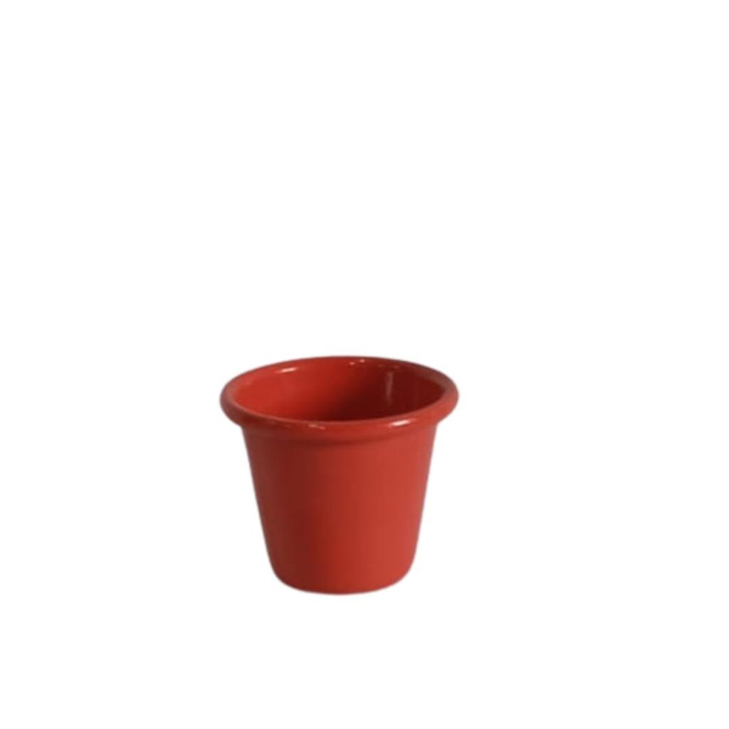 Cachepot Vermelho Aluminio Pp - Rocha Decorações