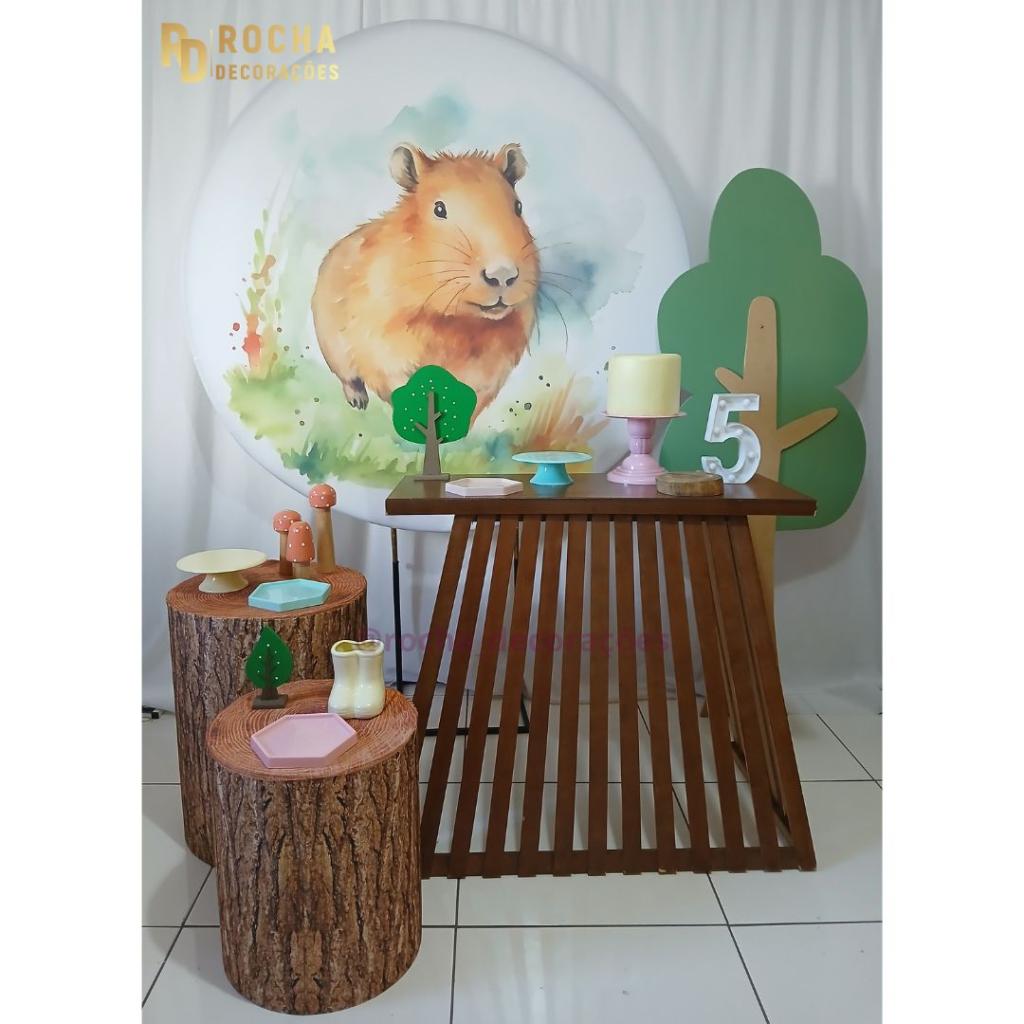 Capivara Composição III - Rocha Decorações