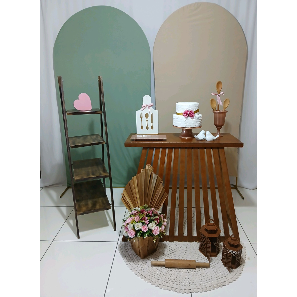 Chá de Cozinha I Verde E Nude Composição - Rocha Decorações