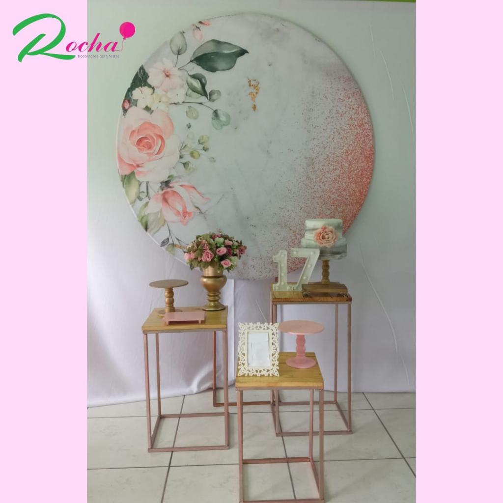 Floral Com Mesa de Ferro Kit Premium - Rocha Decorações