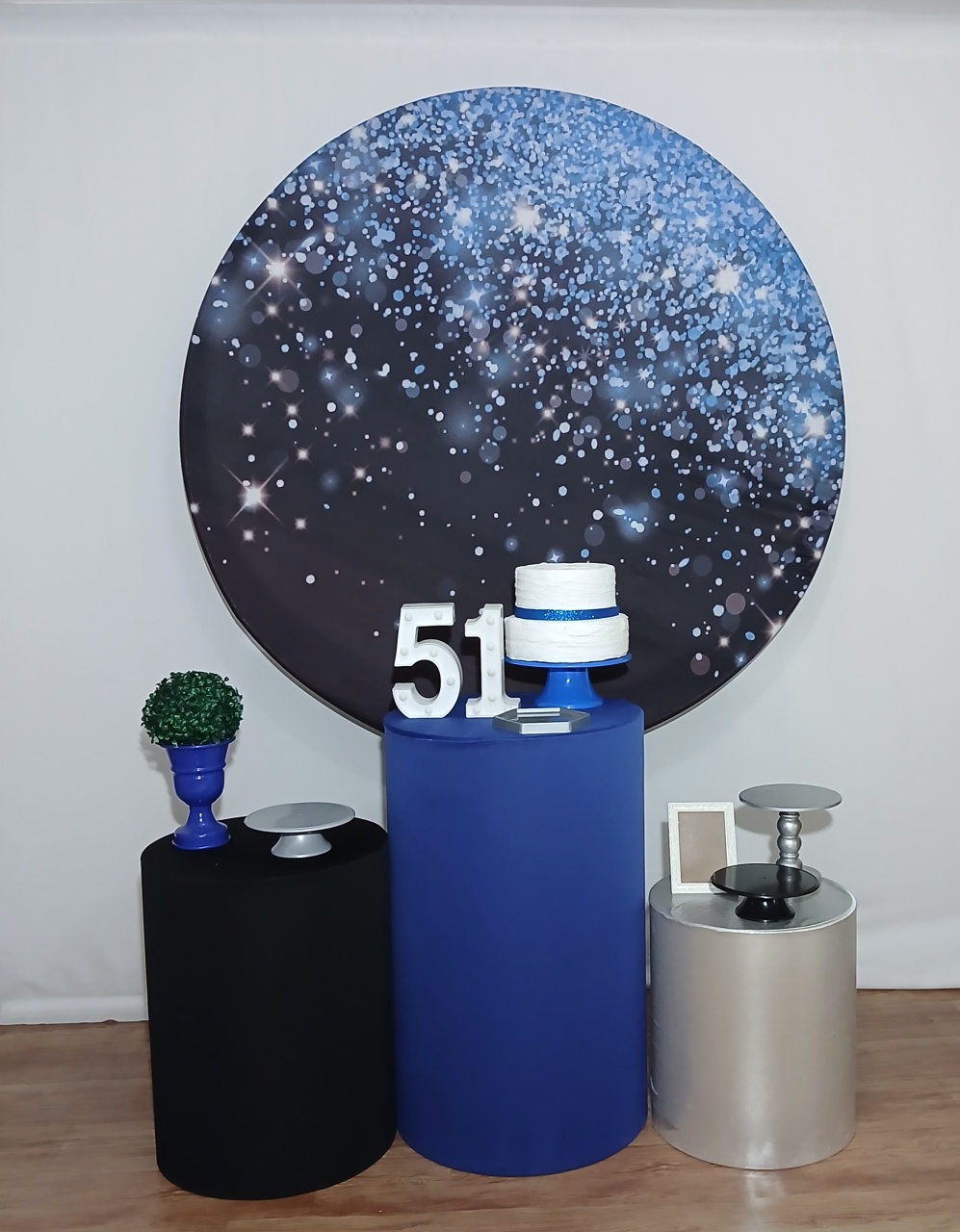 GLITTER AZUL E PRETO ADULTO MASCULINO KIT ESSENCIAL
