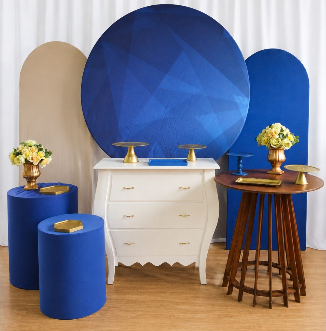 Azul E Dourado 9627 - Rocha Decorações Pegue e Monte Itatiba
