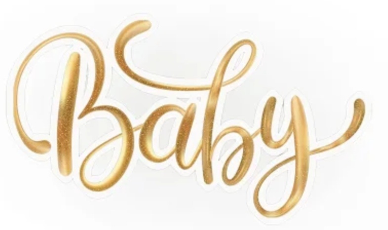 Baby Letreiro Dourado (Para Painel) - Rocha Decorações Pegue e Monte Itatiba