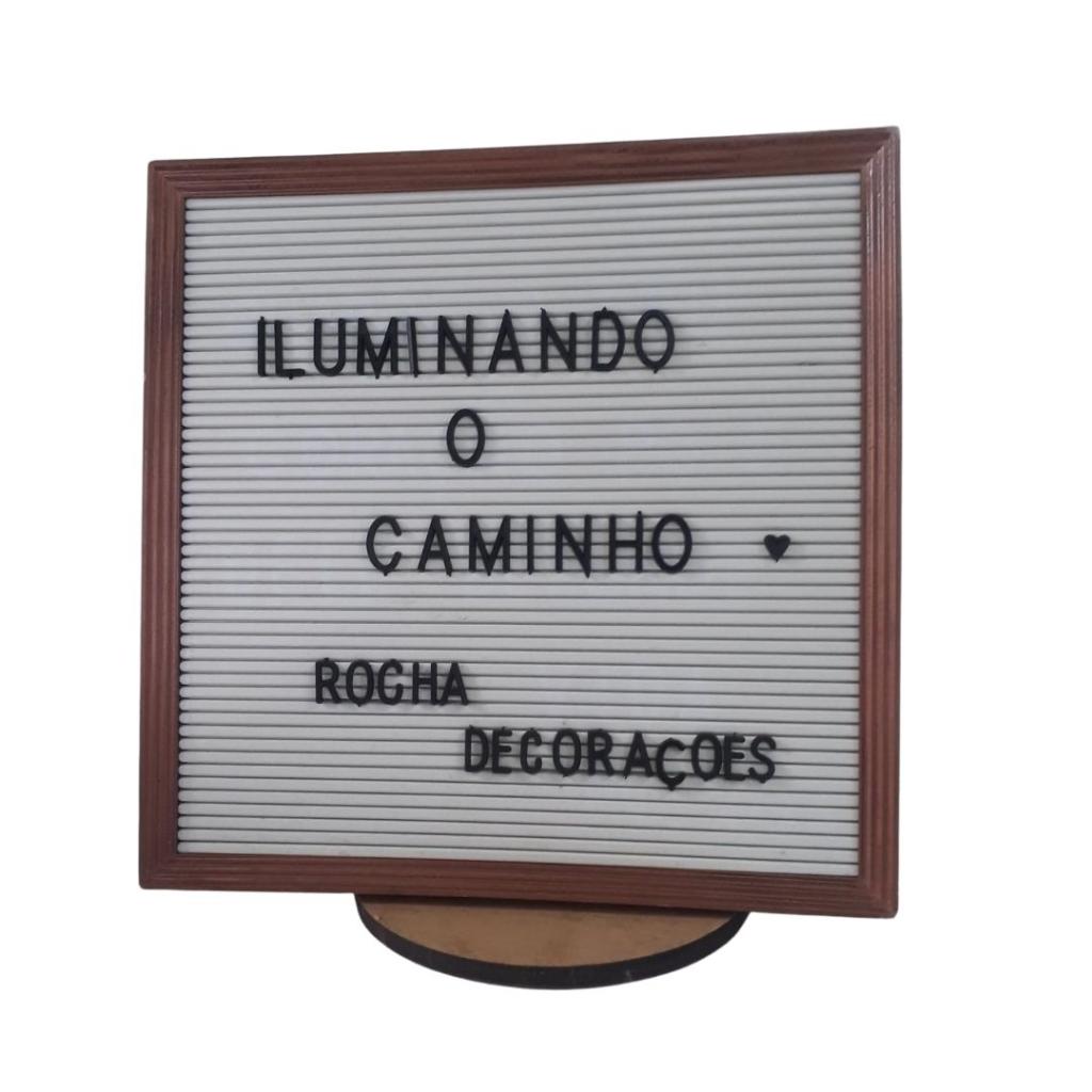 Quadro Letreiro Rose Com Suporte - Rocha Decorações