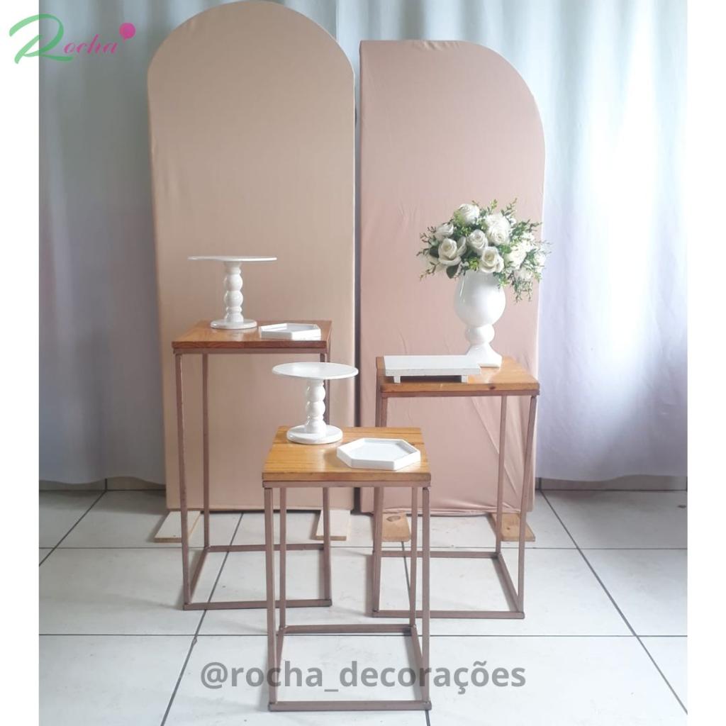 Noivado Nude E Branco Noventa - Rocha Decorações