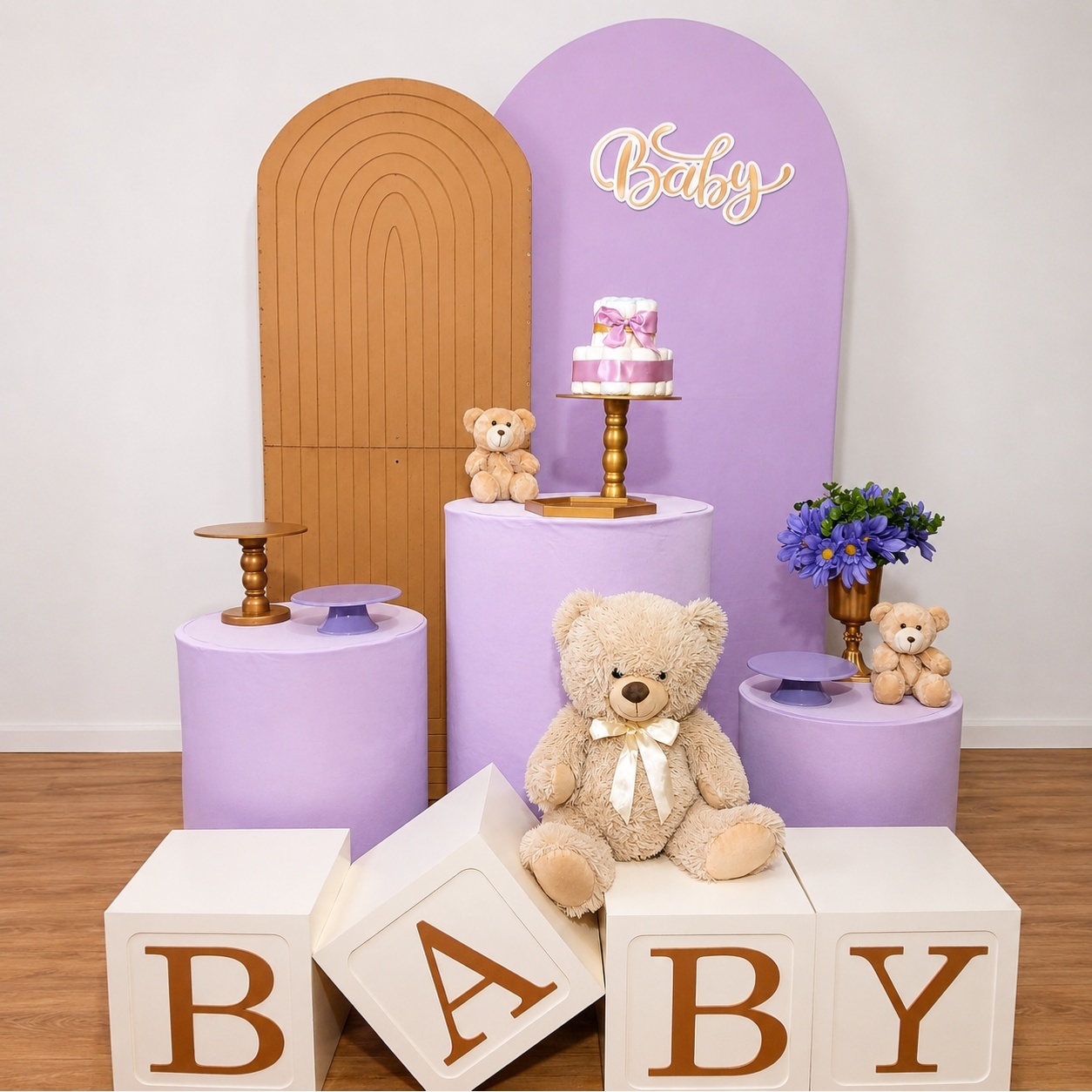 LILAS CHA DE BEBE MENINA KIT DUO ROMANO
