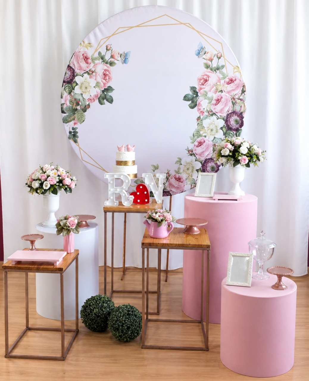 Chá de Cozinha Floral Composição K-9980 - Rocha Decorações Pegue e Monte Itatiba