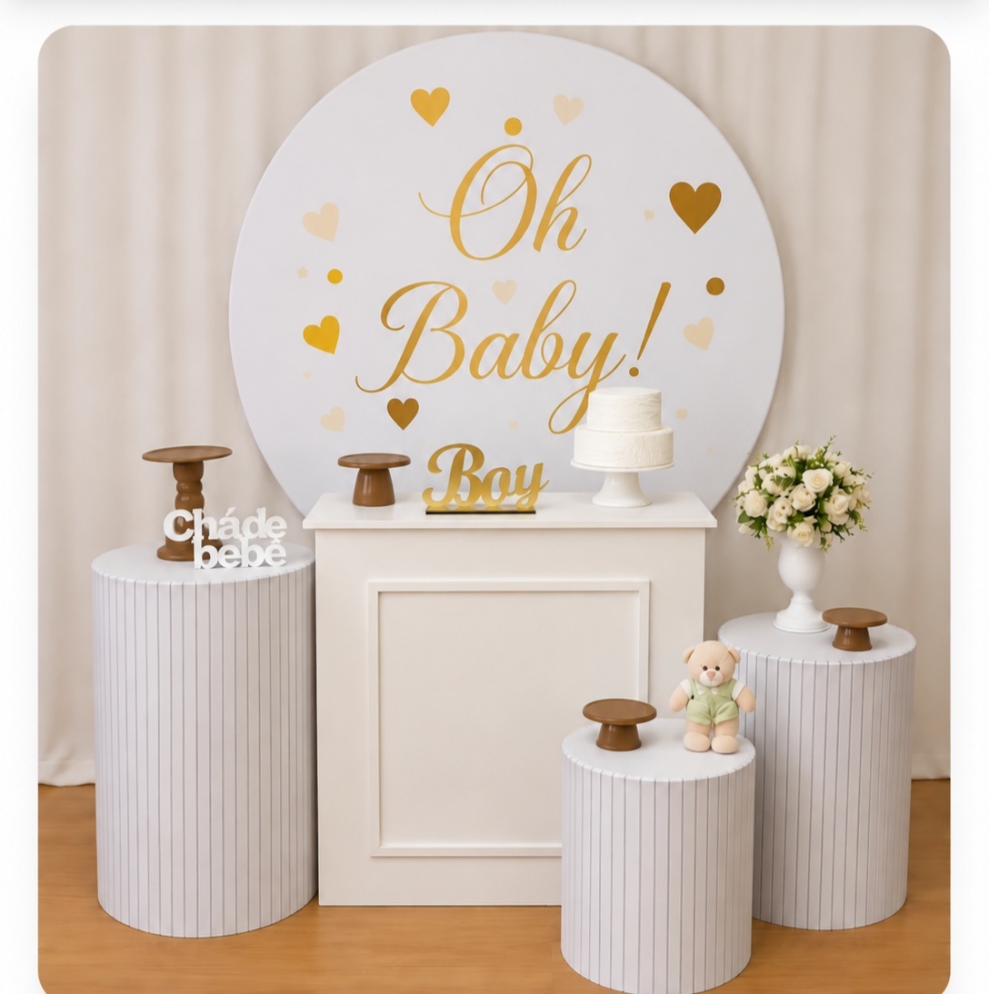 MARROM CHA DE BEBE MENINO KIT PLUS K-2527