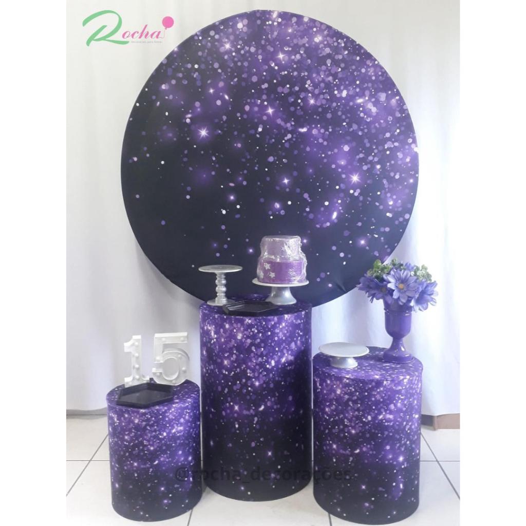 Roxo E Preto Glitter Kit Essencial - Rocha Decorações