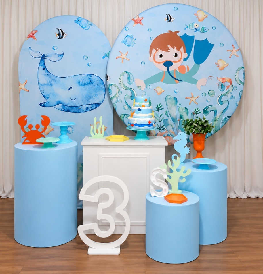 Fundo Do Mar Menino Kit Master K-7290 - Rocha Decorações Pegue e Monte Itatiba