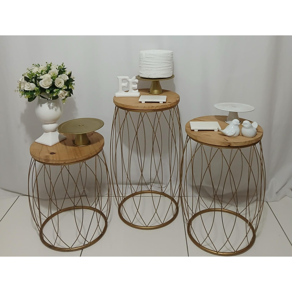 Garden Dourado E Branco Composição - Rocha Decorações