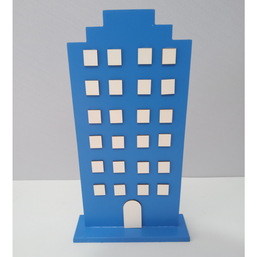 Predio Azul 30Cm - Azul Claro - Rocha Decorações