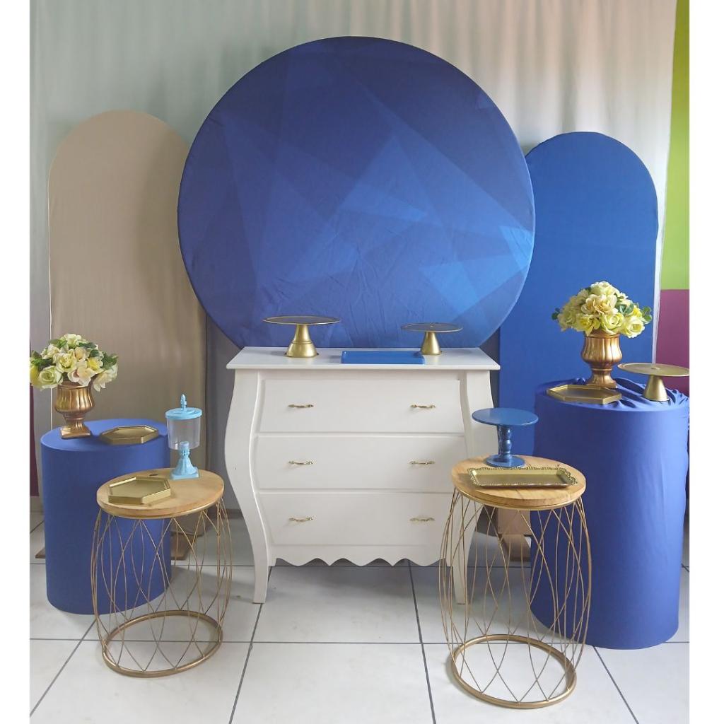 Azul E Dourado Composição - Rocha Decorações