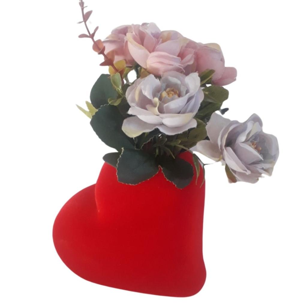 Vaso Coração Vermelho - Rocha Decorações