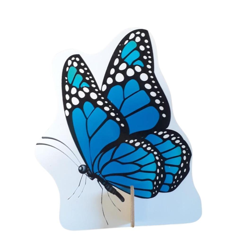 Borboleta Azul Display - Rocha Decorações