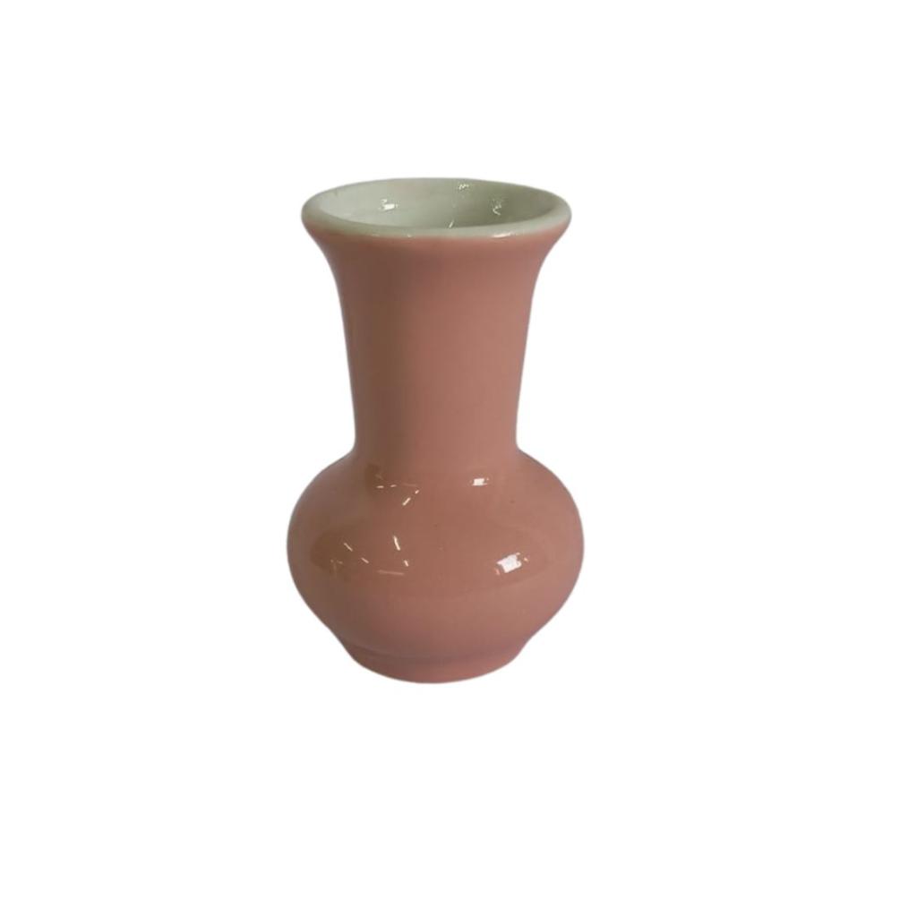 Vaso Cerâmica Solitario Rosa Pp - Rocha Decorações