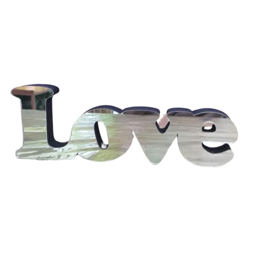 Love Prata Espelhado - Rocha Decorações
