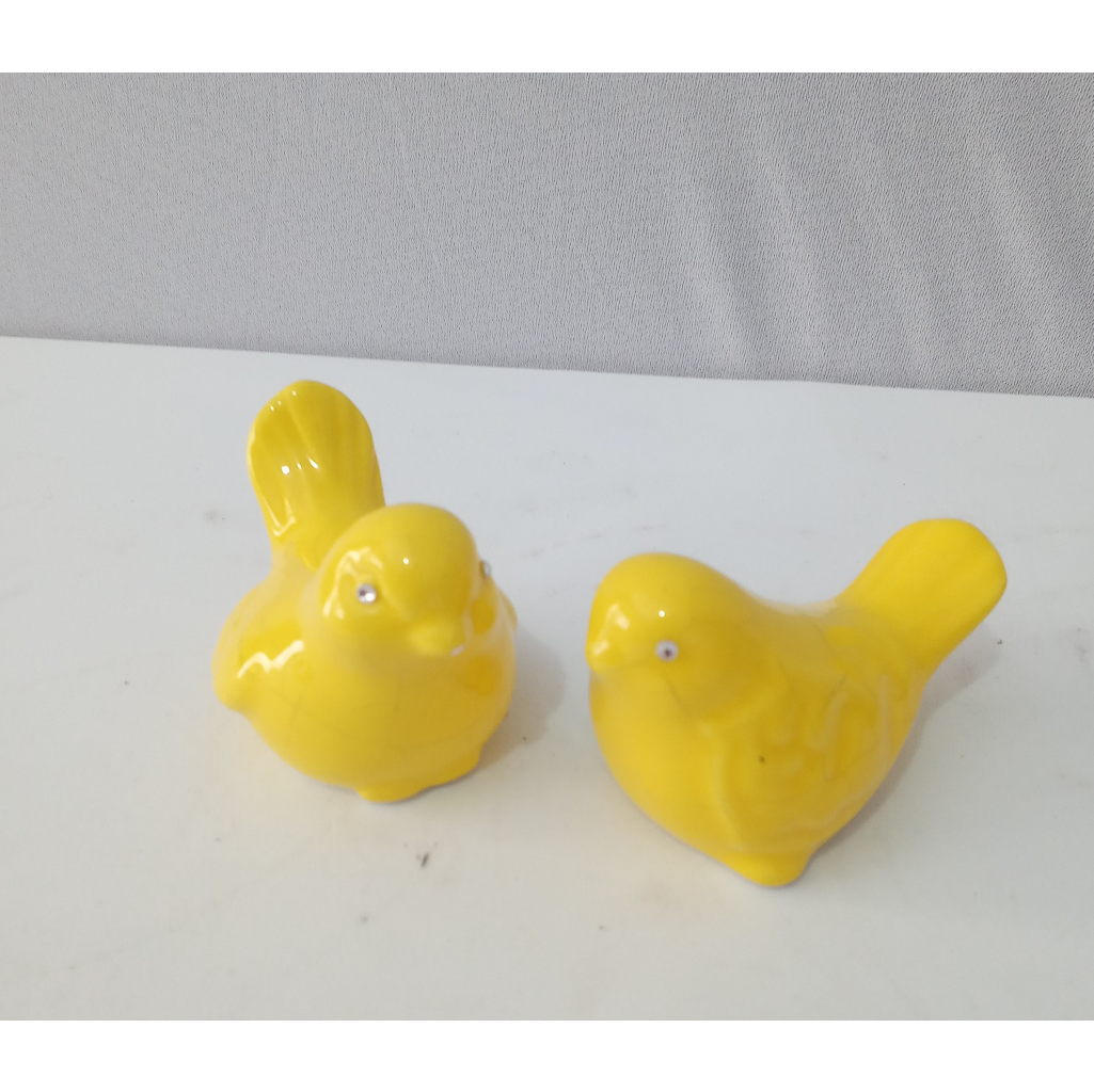 Passaro Amarelo Cerâmica. - Rocha Decorações