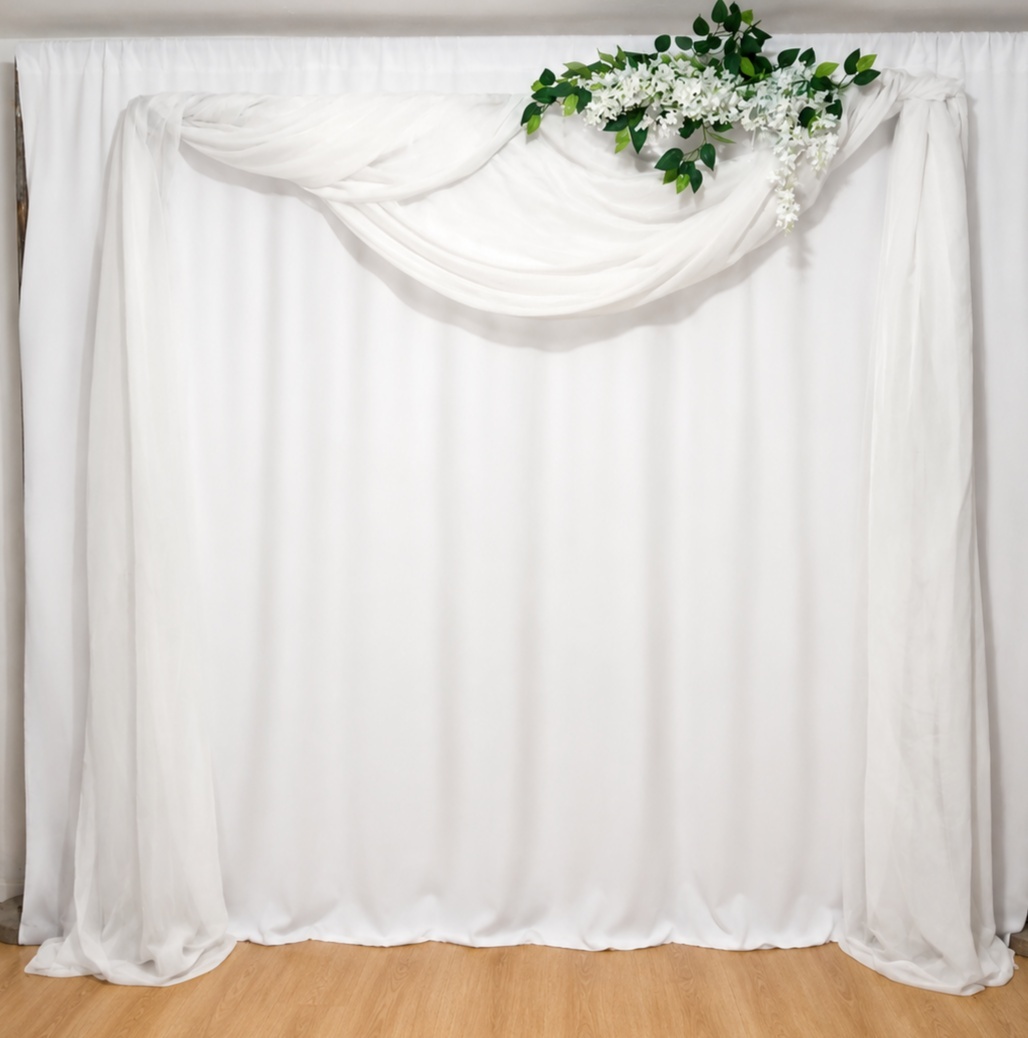 Painel Com 1 Arranjo de Flores Branco 1339 - Rocha Decorações Pegue e Monte Itatiba