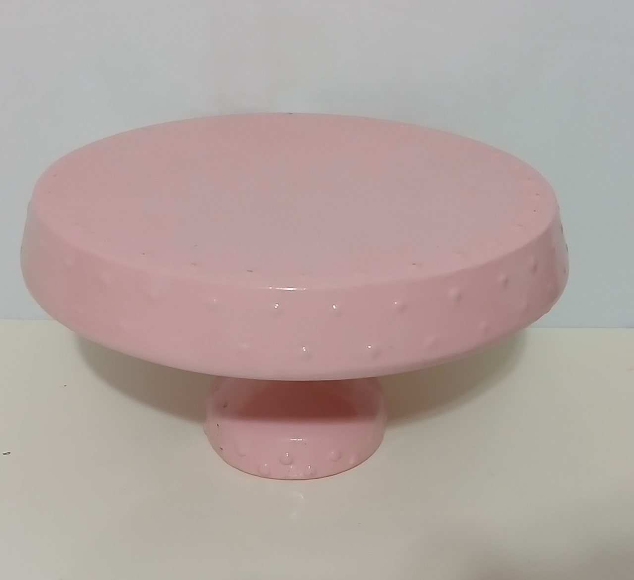 Boleira Rosa Cerâmica - Rocha Decorações