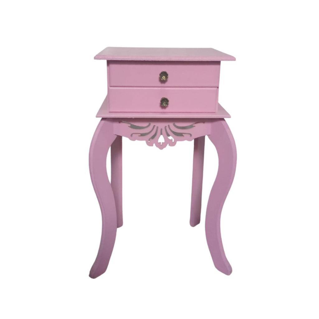 Aparador Rosa 2 Gavetas Rosa Mdf - Rosa - Rocha Decorações