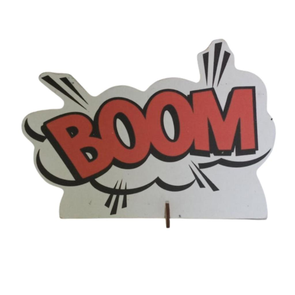 Placa Herois "Boom", "Splat!!", "Krunch!", "Bang!" - Rocha Decorações