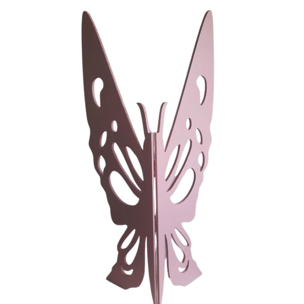 Borboleta Rosa de Chão 0,80Cm - Rocha Decorações