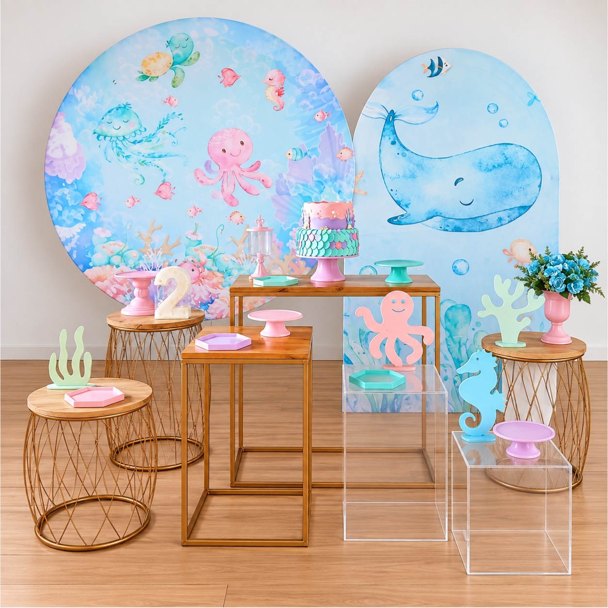 Fundo Do Mar Composição K-3597 - Rocha Decorações Pegue e Monte Itatiba