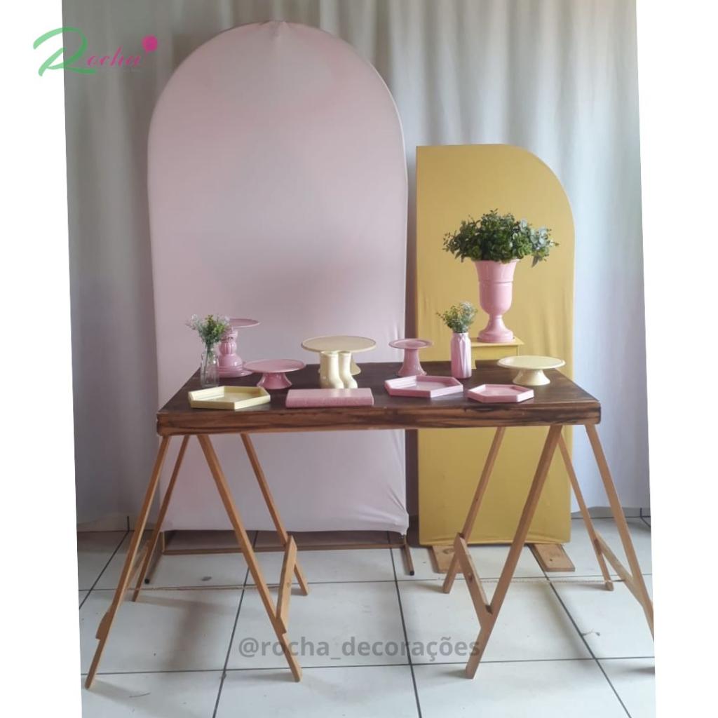 Amarelo E Rosa Composição - Rocha Decorações