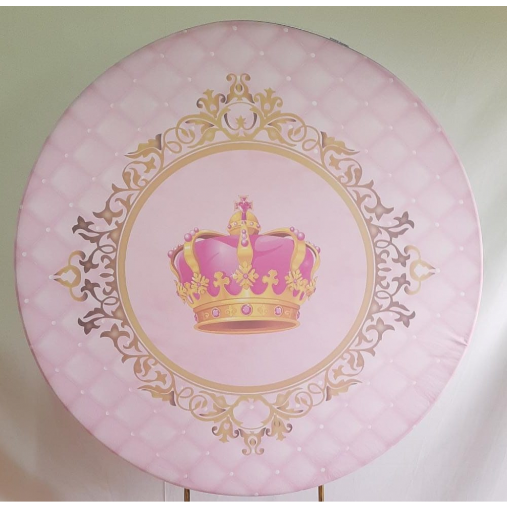 Capa Avulsa Painel Realeza Coroa Rosa 1,20M - Rocha Decorações